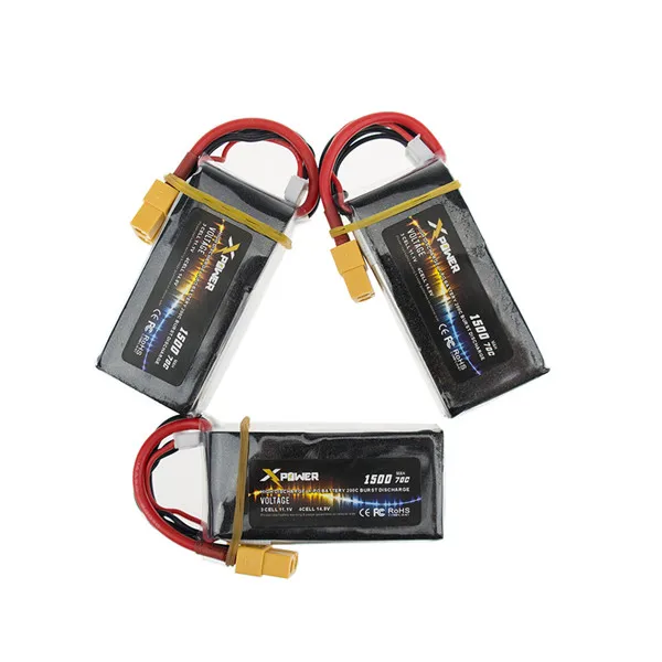 1 2 3 шт./партия 11,1 v 1500mAh 70C Lipo батарея Xpower батареи XT60/T разъем для радиоуправляемого квадрокоптера дрона часть - Цвет: 3pcs battery XT60