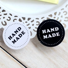 360 шт./Партия DIY декоративная наклейка s 2 цвета круговой "ручной работы" герметизирующий ярлык для выпечки Упаковка Этикетка Подарочная упаковка печать наклейка