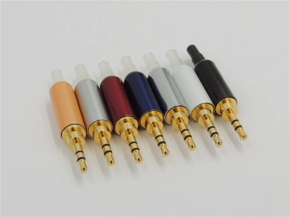 50pcs Gold Plated Stereo 3 5mm 4 pole male to female plug Headphone earphone Audio converter adapter Jack