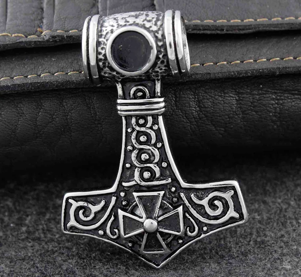Men's Chooper Cross Huge Thor's Hammer Viking Norse Pendant Gift NJ99