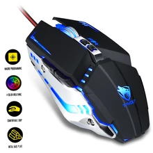 Pro Gaming Mouse 3200DPI USB Wired LED Balcklit Optical Computer Mouse Macro Programming Game Mice Gamer Mause For PC Laptop 2018 new usb2 0 3200dpi mechanical mouse game macro program metal compound water cooling game mouse for cf lol