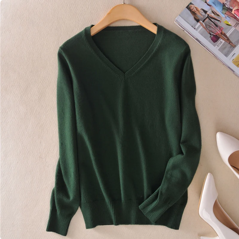 

2019 Spring autumn Knitted sweaters woman Solid color Large size leisure Loose New Long sleeve Knitted sweaters Female cc108