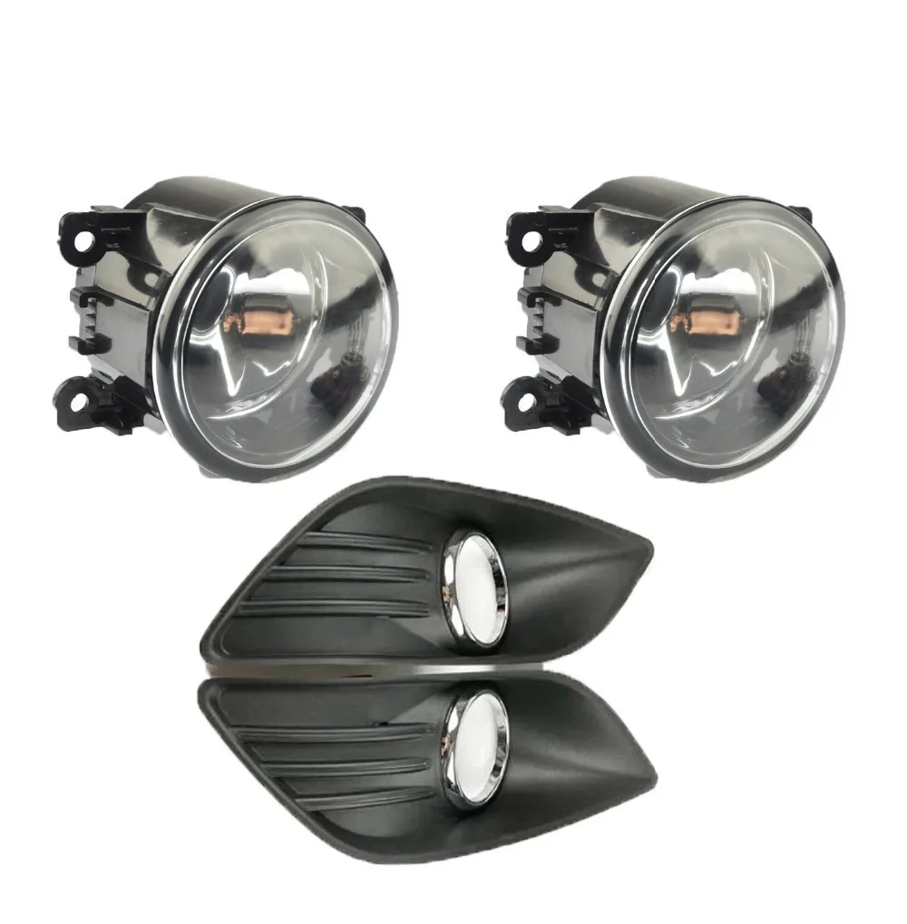 1Set Replacement Front Fog Light Bulbs With Fog Lamps Bezel Covers Kit For Ford Focus 2009