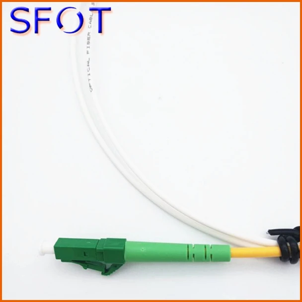 Оптоволоконный соединительный кабель, симплексный SM SC/UPC к LC/APC 1 м(белый цвет), G652D, LSZH, 2 мм