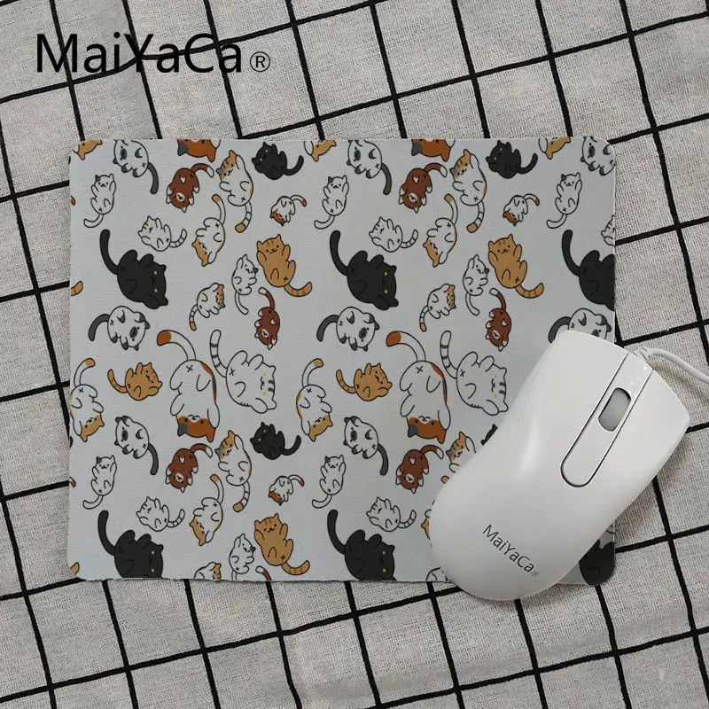 MaiYaCa крутой коврик для мыши для кошек черно-белый DIY дизайн игровой с узором Размер для 18x22 см 25x29 см резиновые коврики для мыши - Цвет: No Lock Edge25x29cm