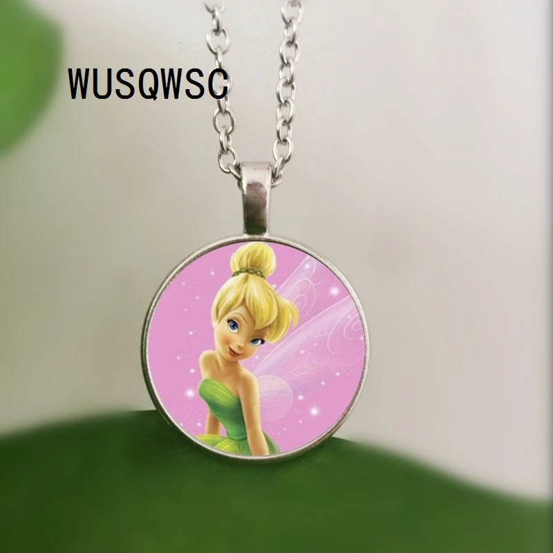 

WUSQWSC BRAND 3 / COLOR PENDANT Cute TinkerBell necklace accessories pendant chain gift for children / kids / girl 2017 new