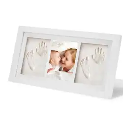 Детские Малыш Дети палец ноги руки деревянная рамка для фотографий набор принт глины чернила комплект подарок памяти