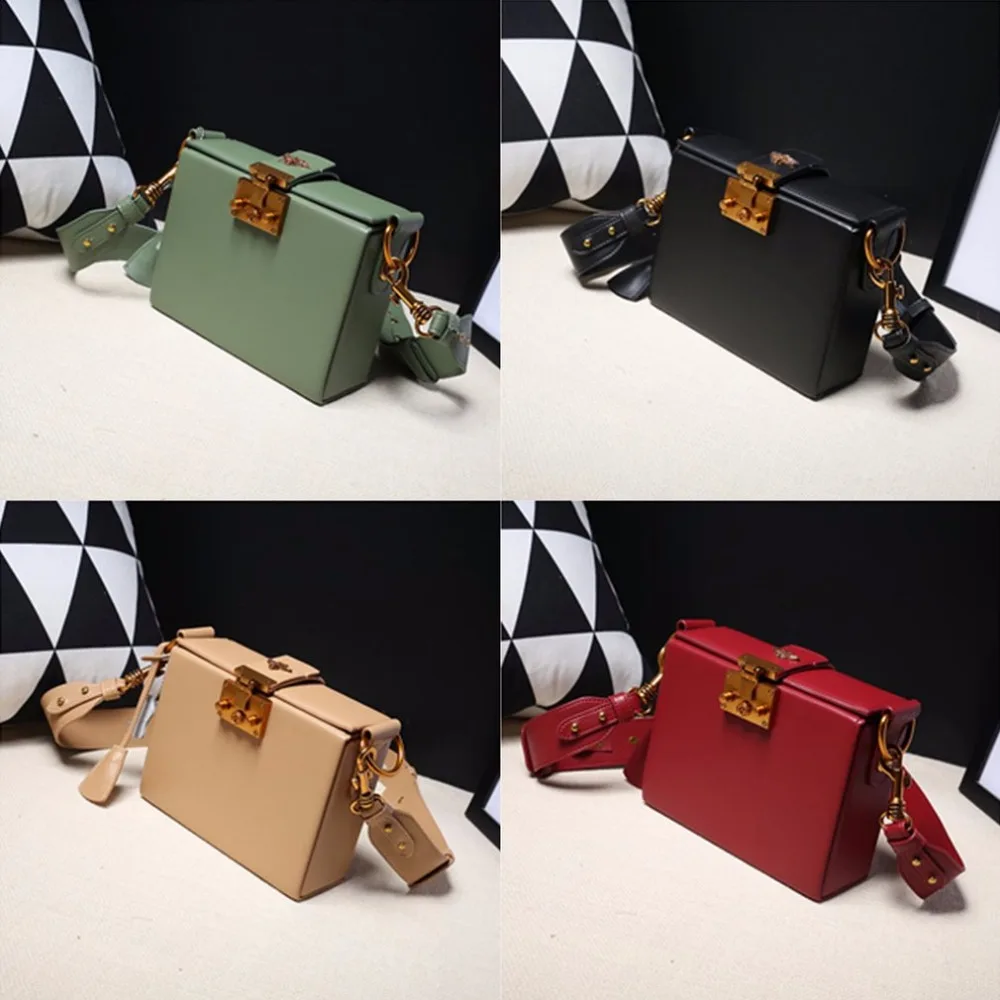 

Vintage Style Smooth Genuine Cowhide Leather Lady Wide Shoulder Bag Simple Anti-scratch Small Flap Handbag Cross-body Phone Bag