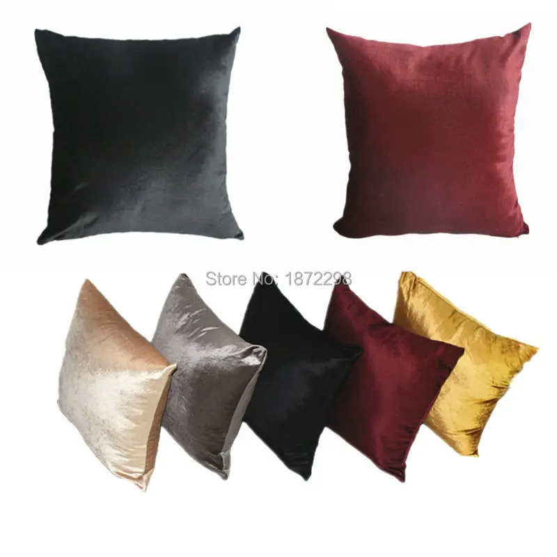 

Free Shipping custom 40/45/50/55/60/65cm Cotton/Rayon Plain Velvet Cushion Cover HT-CRVDC-01