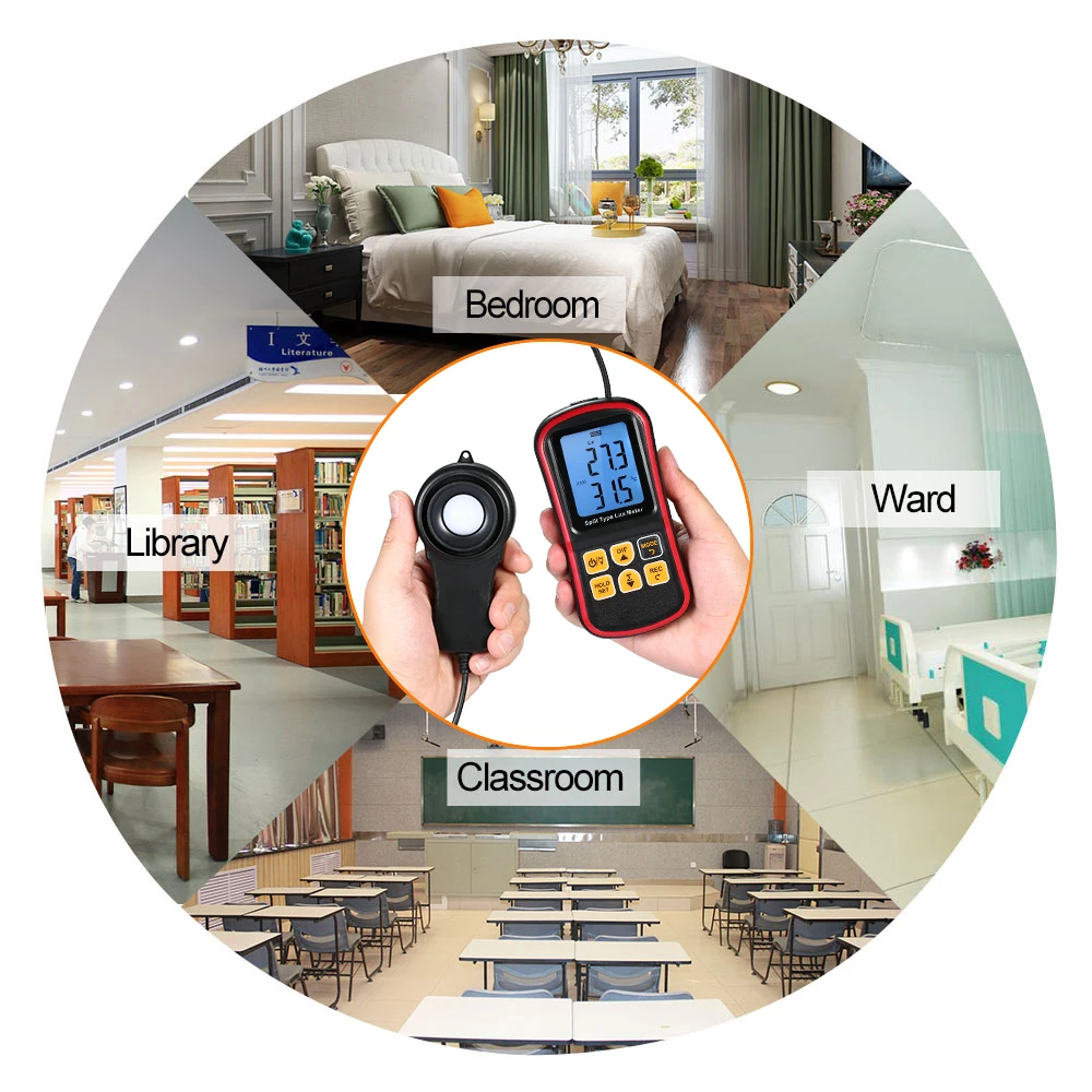 Цифровой Люксметр BT фотометр измеритель освещенности Люксметр сплит-Тип ЖК-ручной люминометр с мобильным app-соединением