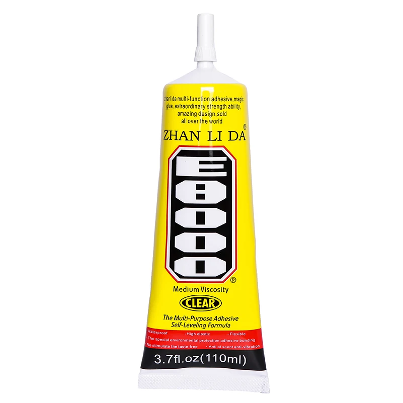 

110ml Liquid E8000 Glue Super Adhesive E-8000 Cyanoacrylate Clothes Textile Metal Wood School Accessory Tool UV Touch Screen lcd