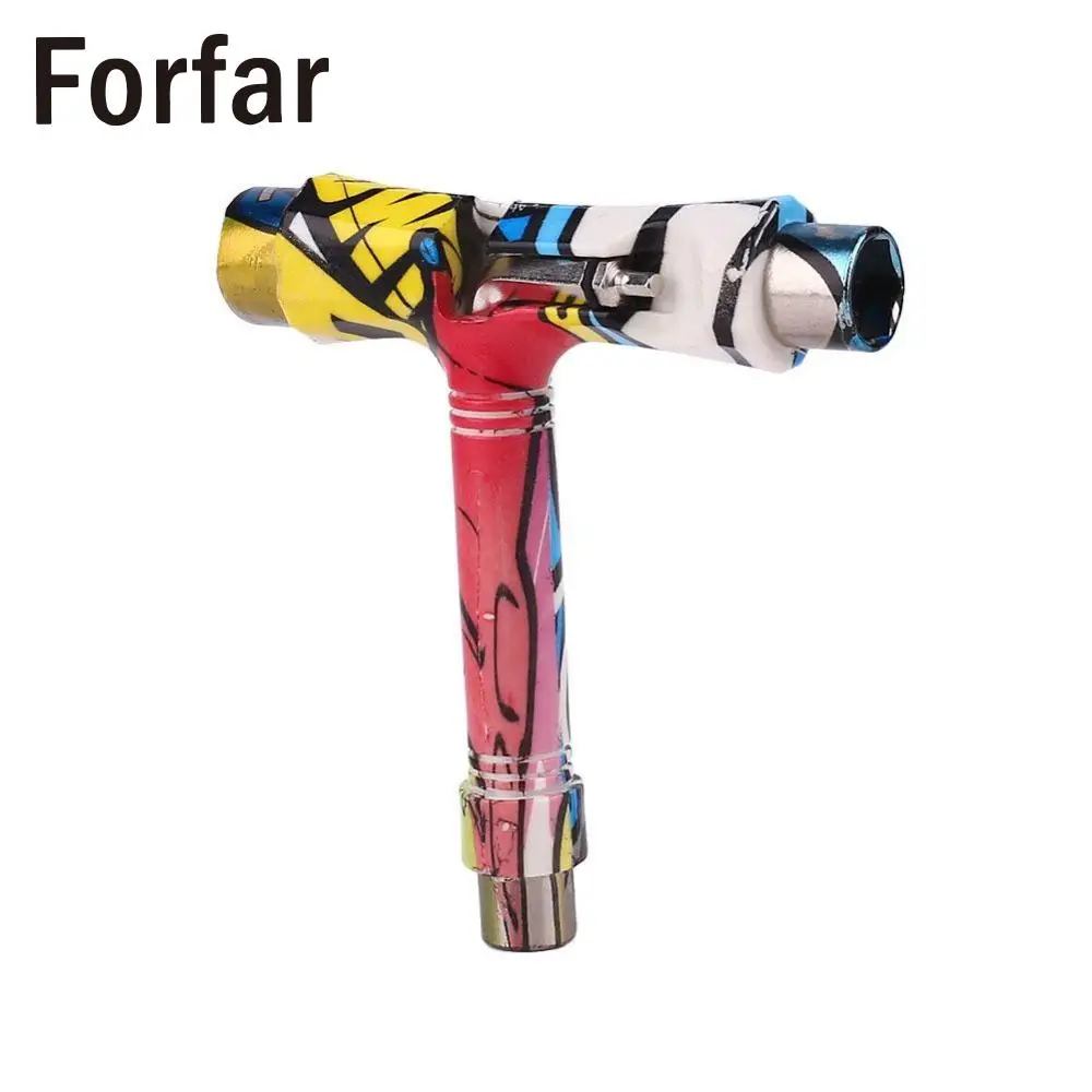 Инструменты для скейтборда Forfar T образной формы узорчатый роликовый скейт