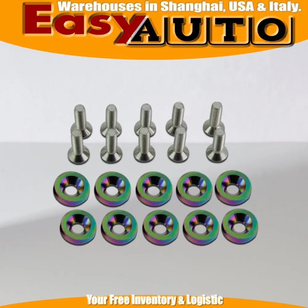 JDM Fender Washers NEO Chrome (10 Pack) washers and bolt Aluminum for
