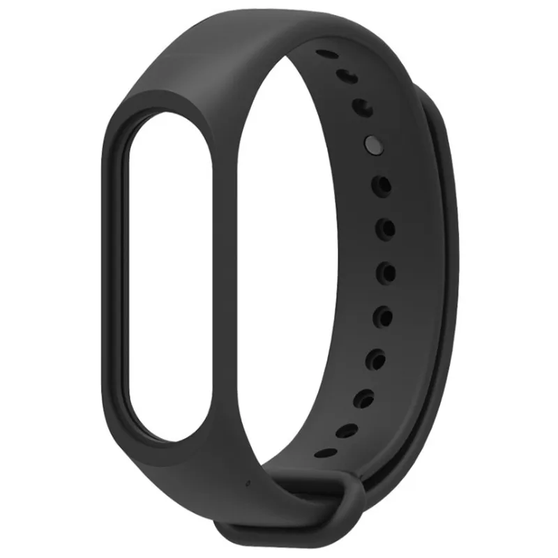 Mi jobs mi Band 3 ремешок силиконовый ремешок для Xiaomi mi ремешок 3 ремешок для браслета mi Band 3 красочные браслеты Смарт-браслет mi band 3 - Цвет: Blcak