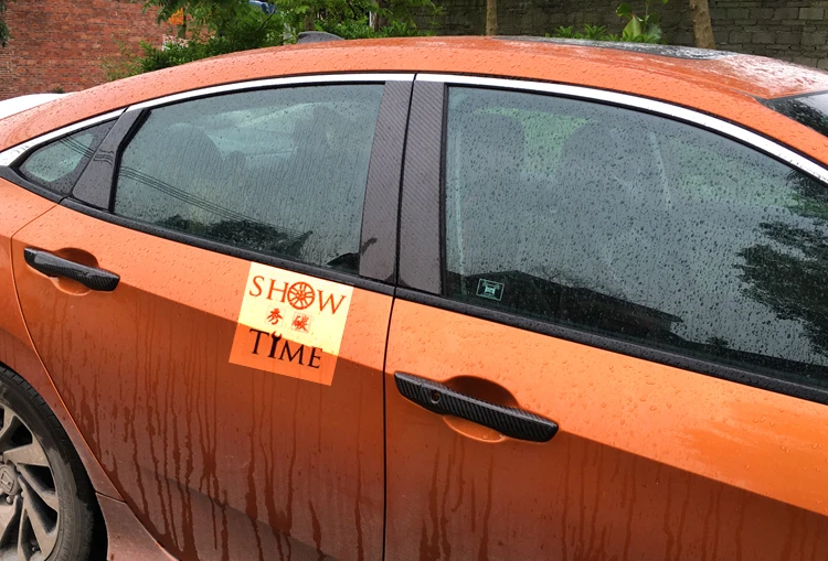 

Fit for HONDA for CIVIC 10 GEN Carbon fiber in the BC column with the car window