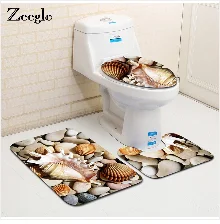 Zeegle Ванная комната коврик, напольный ковер нескользящей коврик для ванной Крышка для унитаза набор для ванной коврик для душевой коврик