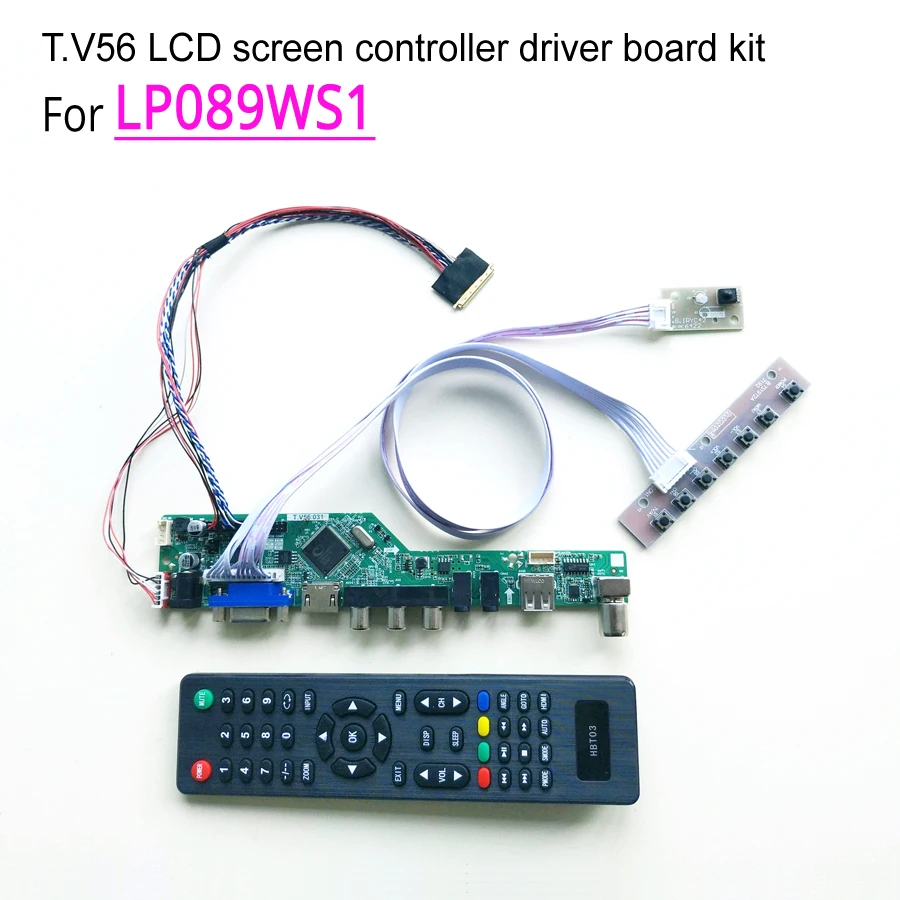 For LP089WS1 laptop led lcd monitor T V56 display controller driver card DIY kit HDMI VGA