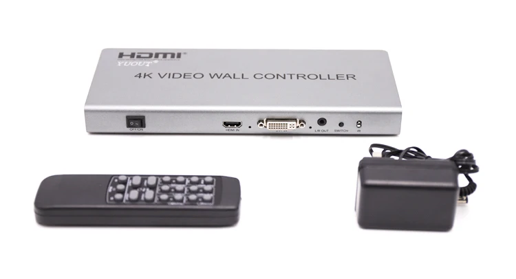 DHL HDMI 2x2 контроллера видеостены HDMI DVI+ RS232 HDMI с полностью цифровой аппарат для обработки канала внутри