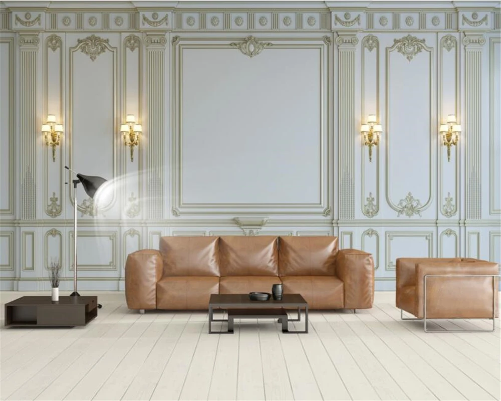 Beibehang مخصص 3d خلفيات جدارية الأوروبية الراقية الذهب حائط الخلفية ستيريو 3d الجداريات خلفية papel دي باريد tapeten