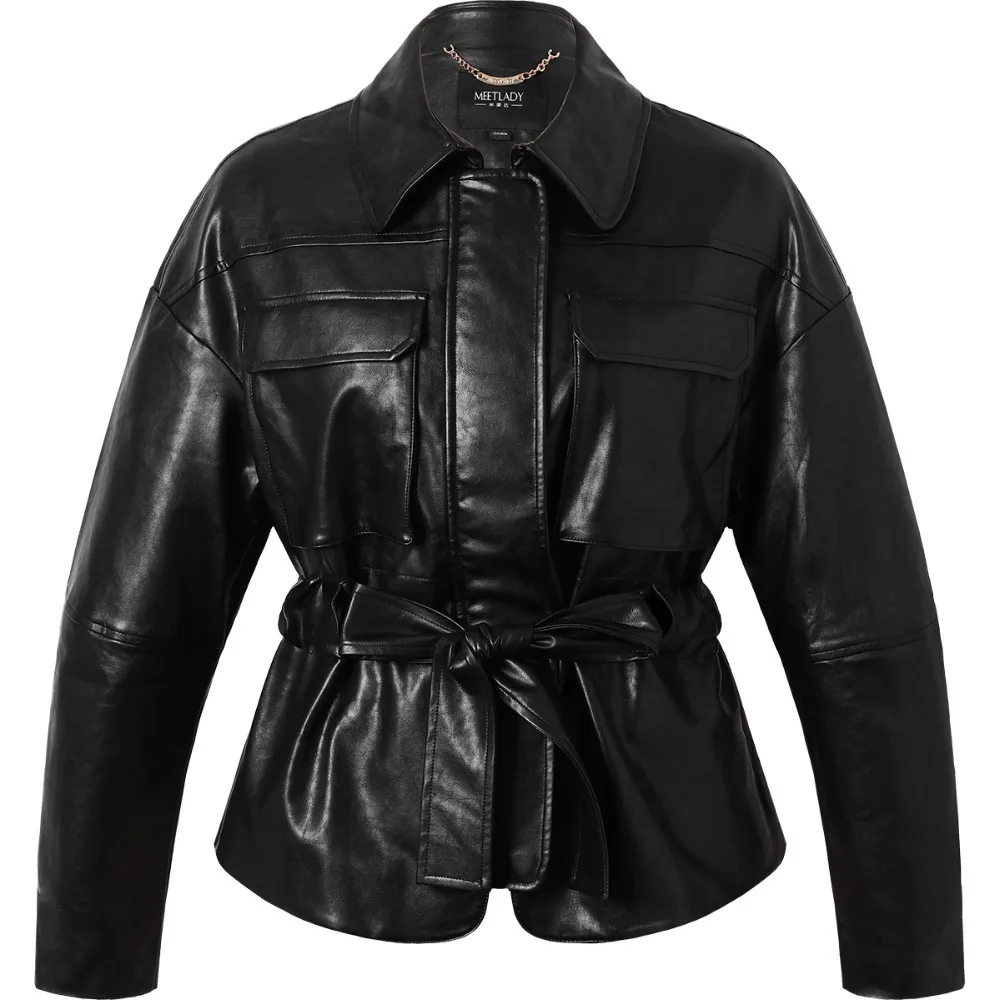 2017 autumn PU leather font b Jacket b font font b women s b font all