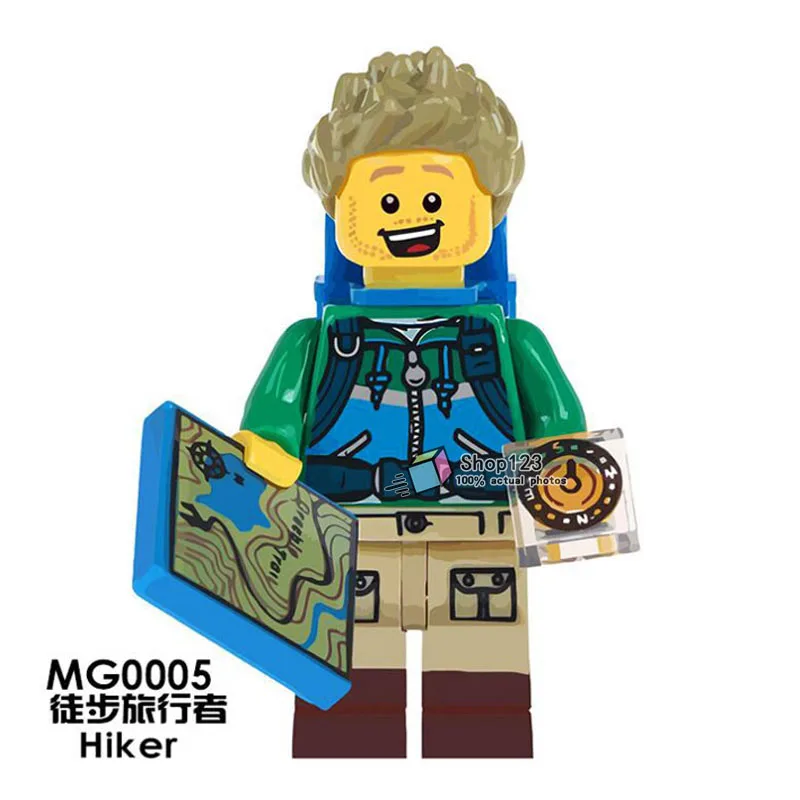

Building Blocks Single Sale MG0005 Hiker The Game Characters Educational Bricks Collection Super Heroes Toys For Children Gifts