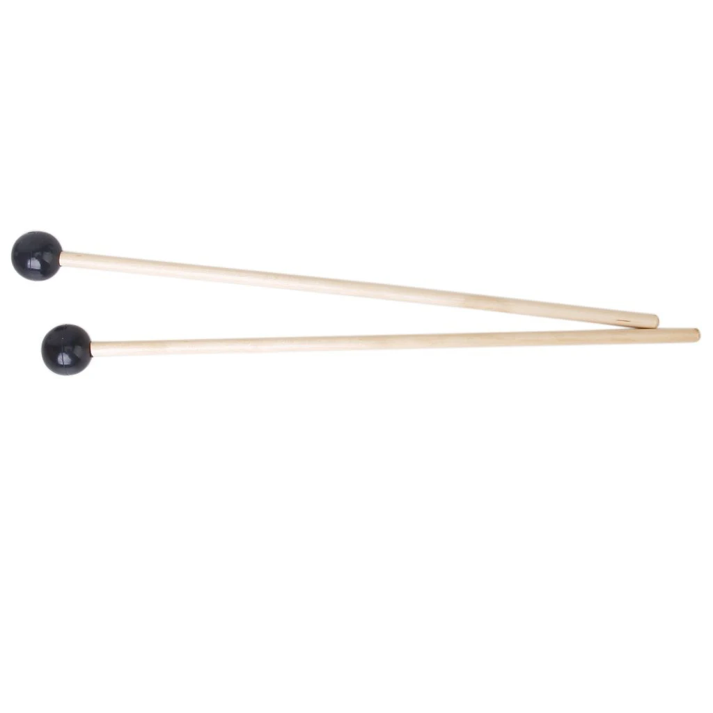 2 x Hardwood Glockenspiel Mallets Sticks Rubber Headin Parts