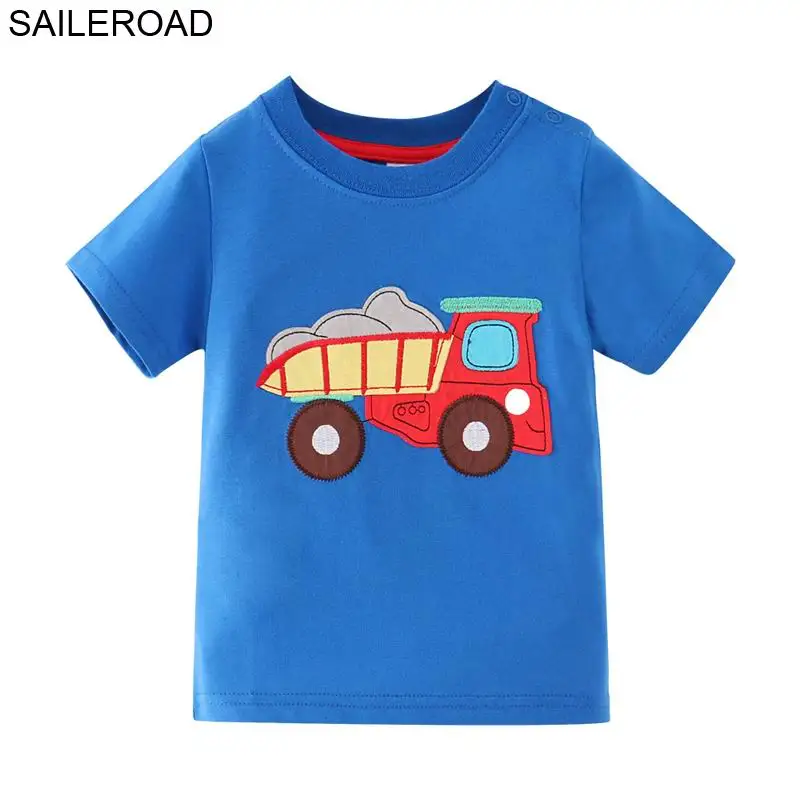 2510 same picture SAILEROAD 7Year Самолет Дети Дети Мальчики Футболка Для Летнего Младенца Новорожденных Девочек Шорты Одежда Хлопок Маленькие Рубашки - Цвет: 2510 same picture