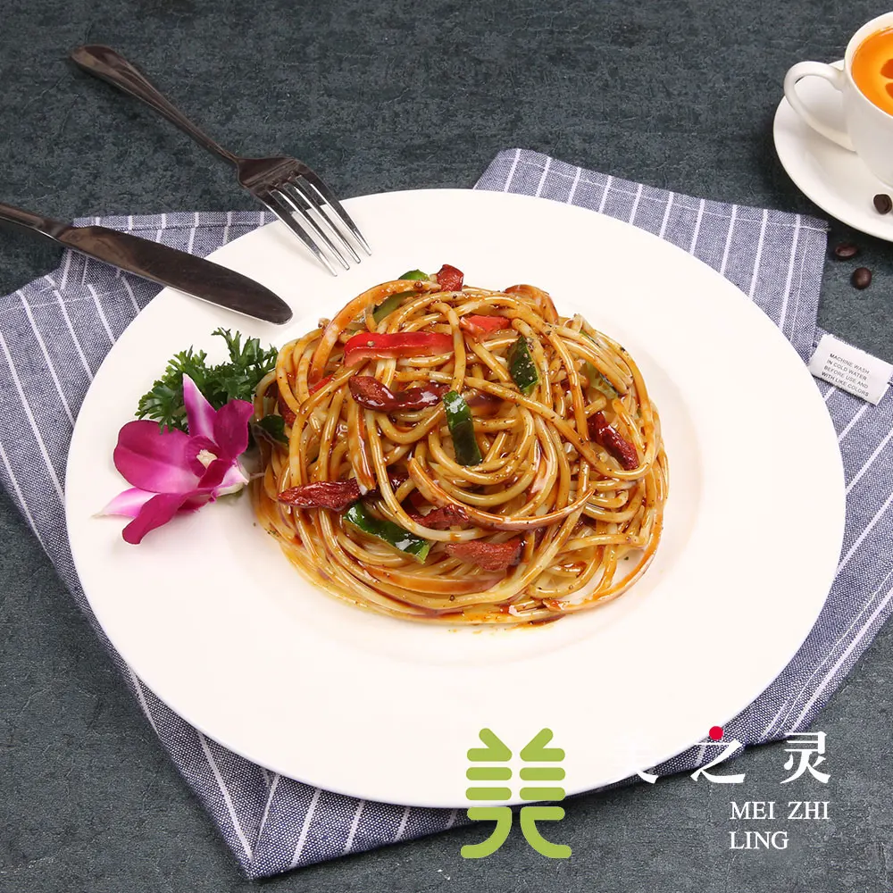 

Simulated Noodles Food Model Simulation Dishes Black Pepper Beef Willow Pasta Handicraft Artificial Props Table Ornament Display