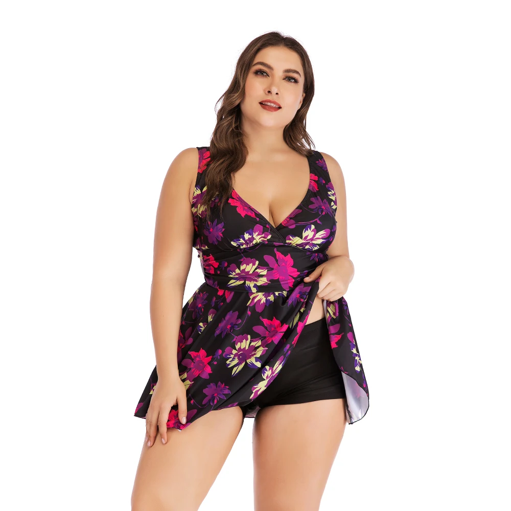 

Tankini Two Piece Swimsuit Female Bikinis 2019 Swimwear Women Plus Size Push Up Bathing Suit Maio Beach Bathers