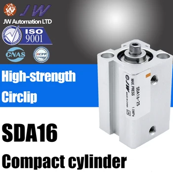 

Aluminium alloy compact air cylinder SDA16*5-10X15*20X25*30X40X50X55X60X75X80X100-S-B