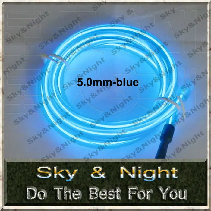 Thinkness 5 0 мм Неоновый свет-blue15M + 12V Инвертор Бесплатная доставка
