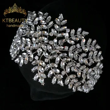 

New Rhinestone Custom Made Silver Retro Crystal + Zircon Headpiece Royal Bridal Wedding Dressing Crown Accessory Women Jewelry