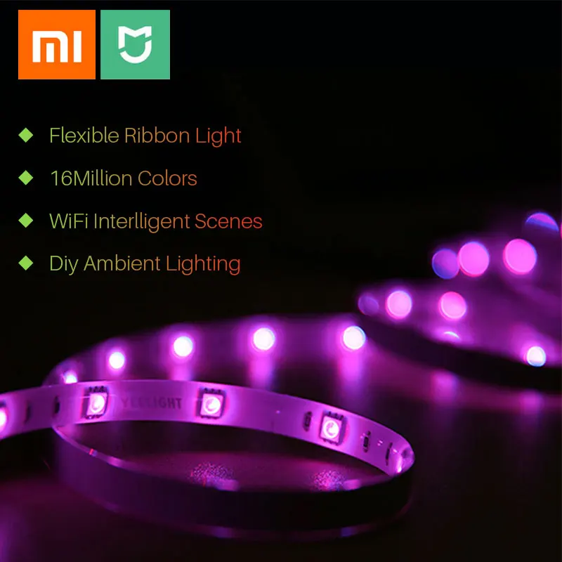 Умная световая лента Xiaomi Yeelight Plus светодиодное освещение для умного дома 2 м RGB Wi Fi