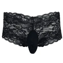 M-3XL размера плюс сексуальное мужское кружевное сексуальное нижнее белье для геев, мужские трусики танга, сексуальные трусики для мужчин s