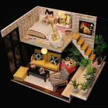 M031 Cynthia, праздничное платье-пачка в кукольный домик Миниатюрный Diy Кукольный дом миниатюрный деревянный корпус модель мебели модель для детских игрушек