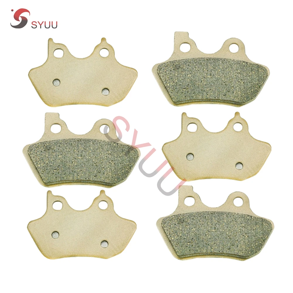 3 Pairs Motorcycle Brake Pads For Harley Davidson FLHRCi Road King