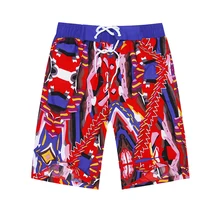 FORERUN/мужские повседневные шорты с принтом «Красная любовь», бермуды, повседневные короткие штаны до колена, легкие сушки, праздничные мужские шорты с карманом