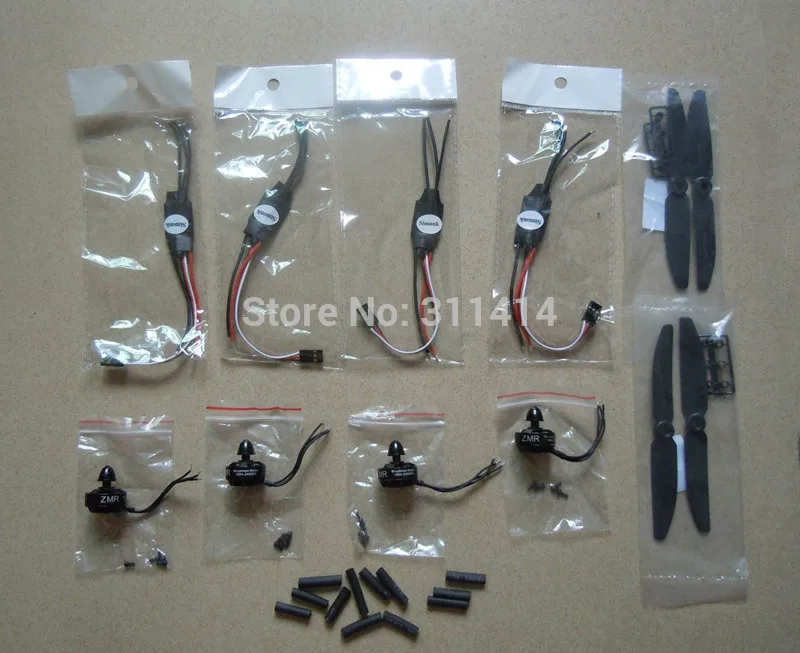 

4pcs SimonK 10A Brushless ESC+4pcs ZMR RCX 1804 2400KV Brushless Motor+2Pairs 5030 Propeller For QAV250 ZMR250 H250