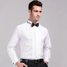 Mens Hochzeit Shirt Mit Bowtie 2017 Neue Langarm Kleid Shirts Französisch Manschette Männlichen Roten T-shirt Kostenloser Versand