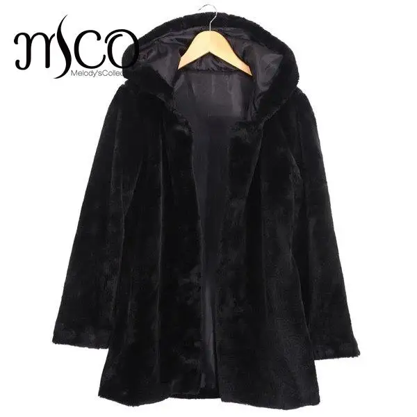 

2018 European Faux Fur Hooded Winter Women Basic Coat Warm Long Jacket High Quality Parka Overcoat Classic Women Thick Coats