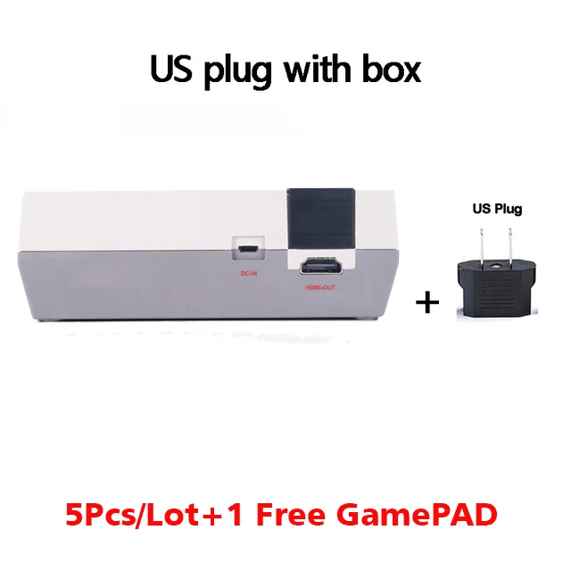 HD US Plug 5 шт. HDMI выход Ретро Классическая Мини консоль 600 различных игр Buit-in двойной геймпад - Цвет: HD US Plug