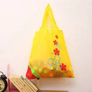 

Large Nylon Reusable Folding Strawberry Eco Grocery Bag Retail Shopping Tote Bag Shopping Bags