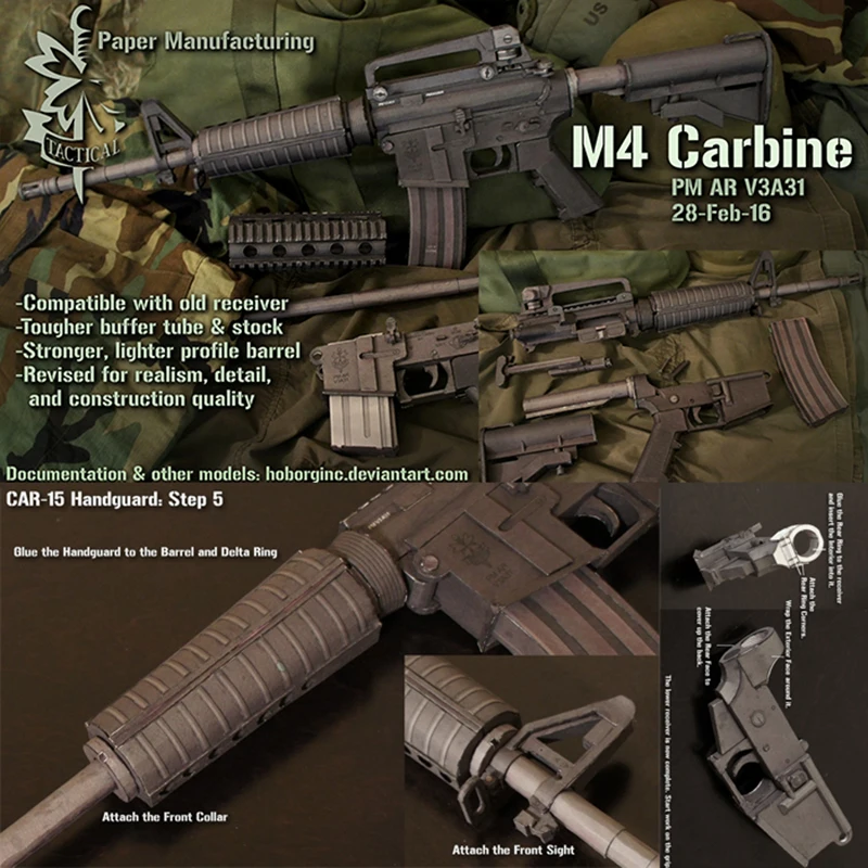 M4-carbine-gun-handmade-DIY-gun-paper-model-1-1-scale