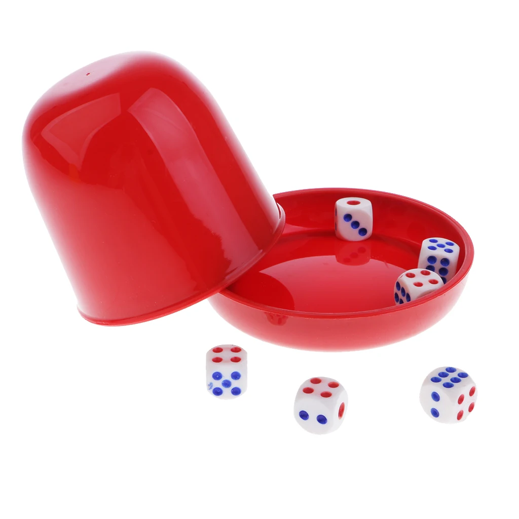 Dice Guessing Game Set Dice Cup Shaker with 6pcs Digital Dices for KTV Bar Pub Party Gambling Casino Poker Dice Game Accessories
