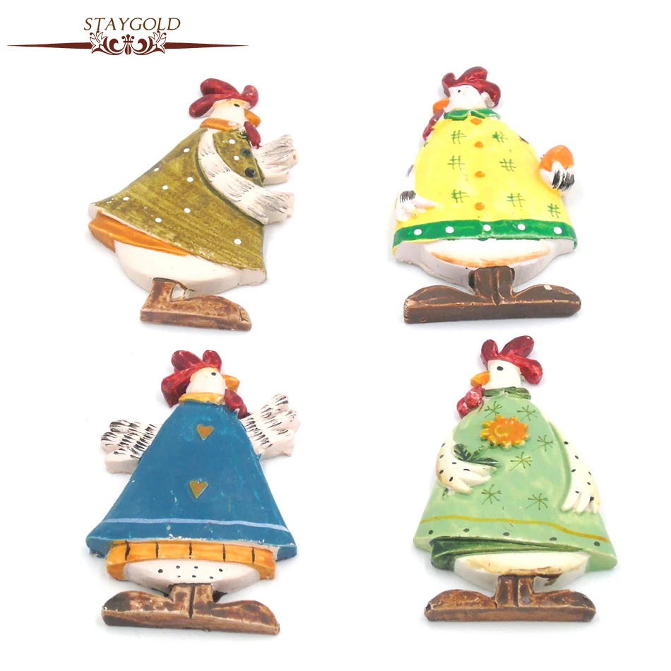 

Vintage Retro Fridge Magnets Big Cock Creative Refrigerator Magnets 4 pcs/set
