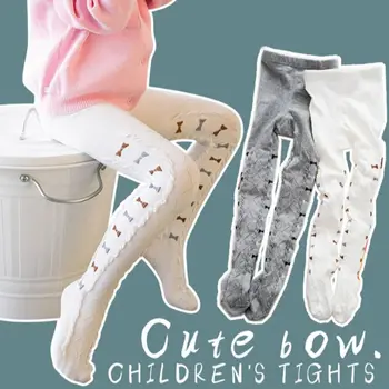 

Autumn Winter Girls Tights Bowknot Baby Fashion Knitted Cotton Cute Long Stockings Baby Pantyhose Soft Infant Clothing