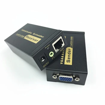 

VGA UTP extender VGA AV extender repeater with audio by cat5e/6 cable up to 100M with audio power adapter