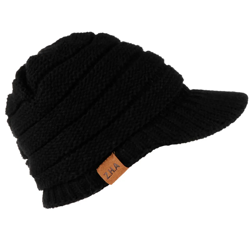 Женская шапка новая зимняя модная бейсбольная кепка теплая однотонная вязаная кепка