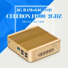 Mini PC Celeron J1900 N2940 N2930 Computador 8G DDR3 RAM 64G SSD Wifi desktop computer fanless embedded industrial sd omega