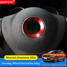 Автомобиль-Стайлинг Алюминий сплав рулевого колеса автомобиля украшения круг автомобилей блестки аксессуары подходят для Volkswagen T-Roc Tiguan teramont